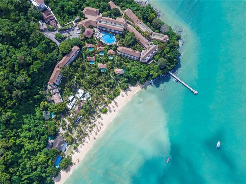 Cape Panwa - Letecký pohled na hotel